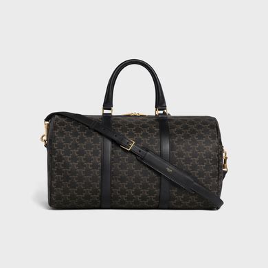 celine medium voyage bag|Medium Voyage Triomphe Canvas & Calfskin BLACK .